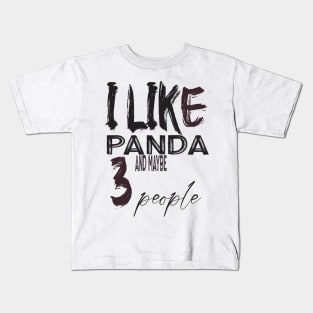 like panda and maybe 3 people Kids T-Shirt